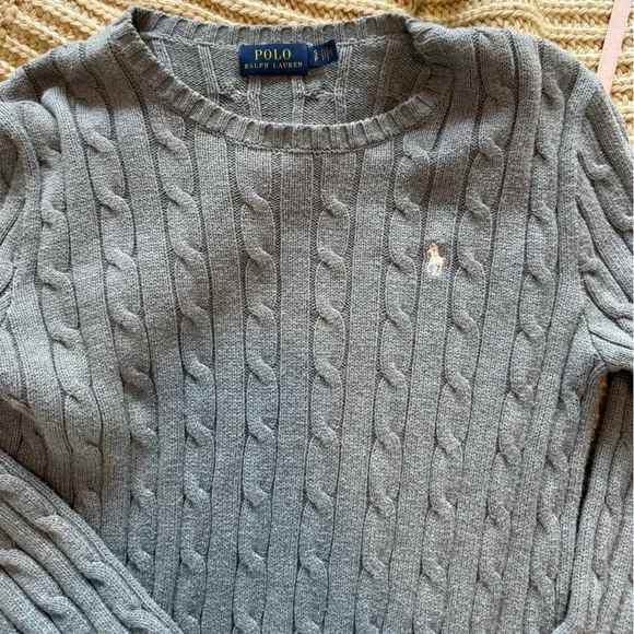 Ralph Lauren Gray Cable Knit Sweater - Picture 3 of 5